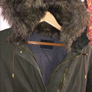 Cool Canvas Coat with Faux Hood!